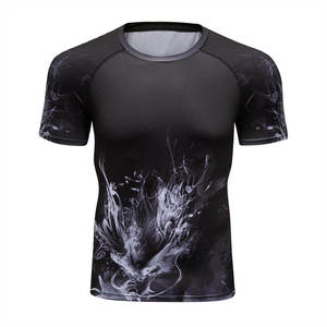 เสื้อยืดออกกำลังกายฟิตเนสแขนสั้นสำหรับผู้ชาย เสื้อวิ่งคุณภาพพรีเมียม พิมพ์ลายอย่างดี เสื้อรัดรูปสำหรับผู้ชาย - Product Image 1