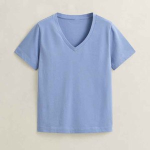 Camiseta de jersey 100% algodón, corte holgado, estilo oversized, top de verano transpirable, camiseta informal para mujer - Product Image 4