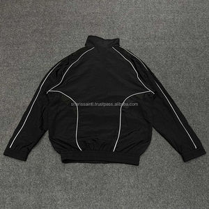 Servicio OEM, Conjunto de Chaqueta Cortavientos Personalizada, Ligera, Impermeable, de Nailon, con Cremallera, Conjunto de Chaqueta y Pantalones, Chaquetas Cortavientos 100%, Trabajo en Paneles - Product Image 2