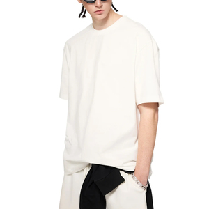 Wholesale Custom Design <b>Drop</b> Shoulder Oversized T-Shirts for Men 100% Cotton Acid Wash Henley Collar - Product Image 5