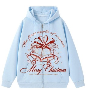 Sweat à capuche de Noël personnalisé pour homme 2026, en polaire épaisse respirante, tricoté, surdimensionné, zippé, pour la famille - Product Image 4