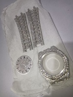 Montre ZAWO HOUSE en moissanite, boîtier carré, analogique, mécanique, unisexe, hip-hop, luxe, vintage, sport, acier inoxydable, 20 mm, 41 mm