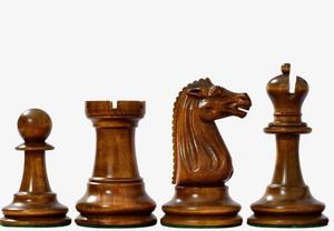 Pions d'échecs lestés de style soviétique-Staunton de Turner, environ 1887, en ébène et bois de buis vieilli, hauteur du roi 4 pouces, au meilleur prix - Product Image 4