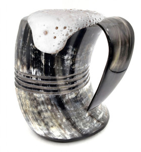 Mug en corne naturelle sculptée avec motif de bateau viking, fait main, style médiéval, tasse à boire, décoration pour la maison - Product Image 5
