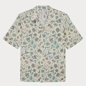 เสื้อฮาวายแขนสั้นลำลองสำหรับผู้ชาย พิมพ์ลายตามสั่ง OEM ขายส่ง เสื้อโปโลฮาวายติดกระดุม - Product Image 1