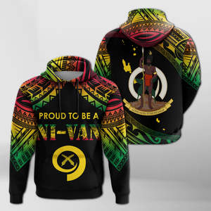 Sudadera con Capucha Unisex Proud to Be a Ni Van, Negra, con Estampado por Sublimación, Estilo Casual, Corte Regular, para Invierno, Transpirable y Ecológica - Product Image 1