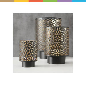 Décoration petite taille fer métal cuivre porte-bougie vases fait à la main personnalisé - Product Image 2