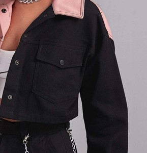 Women's Denim <b>Jacket</b> Classic <b>Trucker</b> Style Cotton Jean Outerwear Wholesale Manufacturer Oversize Denim <b>Jacket</b> High Quality - Product Image 6