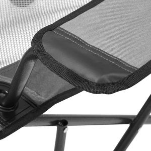 Sedia da Spiaggia Reclinabile a 4 Posizioni in Rete, Sdraio Pieghevole Portatile per Adulti con Poggiatesta e Poggiapiedi in Tessuto Oxford - Product Image 6