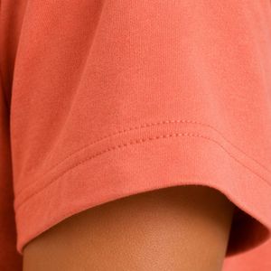 T-shirt décontracté pour femme, col rond, manches courtes, imprimé logo minimaliste corail, doux, pour tous les jours, personnalisable OEM - Product Image 3