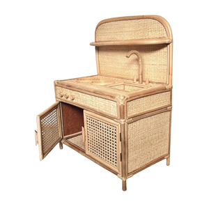 Cuisine en rotin pour enfants, très demandée, pour les 5-8 ans, vente en gros, usine du Vietnam, prix compétitifs - Product Image 2