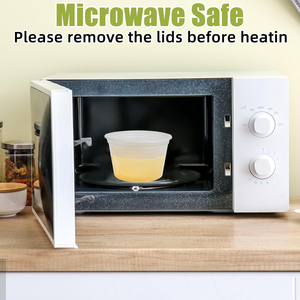 ฝาปิดภาชนะพลาสติกขนาด 16 ออนซ์ สำหรับใส่อาหาร ซุป อาหารสำเร็จรูป ปลอดสาร BPA ซ้อนกันได้ ป้องกันการรั่วซึม ใช้กับไมโครเวฟ/ช่องแช่แข็งได้ ทันสมัย - Product Image 4