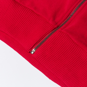 เสื้อแจ็คเก็ตขนแกะลำลองสำหรับผู้ชาย คอตั้ง สีแดง แบบถัก ซิปยาวเต็มตัว เสื้อคลุมขนสัตว์ลำลองสำหรับฤดูใบไม้ร่วง - Product Image 3