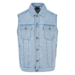 Chaleco Vaquero de Algodón a Cuadros de Alta Calidad con Diseño Personalizado para Hombre, Venta al Por Mayor, Ropa Casual Transpirable, Nuevo Estilo de Invierno - Product Image 1