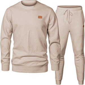 Servicio Personalizado OEM, Ropa de Invierno para Hombre, Transpirable, Lisa, Teñida, con Patrón Sólido, Talla Grande para Adultos, Conjunto Deportivo Informal para Exteriores, Diseño 2 en 1 - Product Image 1