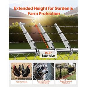10 Confezioni di Estensori per Pali di Recinzione in Acciaio Zincato con Filo Spinato, Braccio da 14,8 Pollici, Staffa a U da 1,3 e 1,5 Pollici per Recinzioni a Rete, Cancelli e Tralicci - Product Image 6