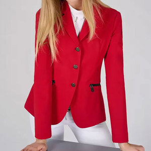 Veste de compétition personnalisable en polyester-coton pour femmes, vêtements d'équitation haut de gamme en gros, tenue d'équitation, vêtements équestres personnalisés - Product Image 5