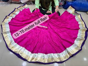 <b>Women</b> Cotton <b>Lehenga</b> Choli Ethnic Indian Outfit Long Sleeve Blouse Pleated Ghagra Festival Party Wear - Product Image 4
