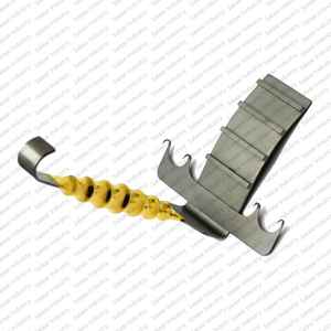 Retractor Abdominal Premium Saldanha Solz de 4 Puntas Afiladas, Longitud de la Hoja 16cm, 23.5cm con Fibra Óptica y Tubo de Succión - Product Image 3