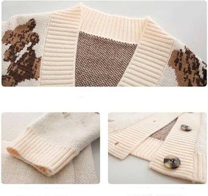 Cárdigan Clásico Transpirable con Cuello en V para Hombre, Suéter de Punto a Rayas Estilo Universitario, para Moda Europea de Alta Gama 2026 - Product Image 5