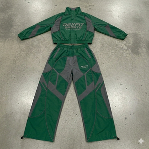 Nouvel ensemble survêtement coupe-vent réfléchissant personnalisé pour homme 2025 – Impression sur mesure – Fabricant OEM – Ensemble en nylon pour homme - Product Image 2