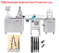 Ligne de production de crayons à sourcils TENZ 12 trous avec tunnel de chauffage et de refroidissement avancé pour eyeliner et machine de remplissage de crayons Kajal