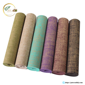 Tapis de méditation en jute de style rustique – Tapis de yoga en fibres naturelles fait main pour la décoration intérieure et la méditation - Product Image 2
