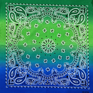 Black Cotton Bandana <b>Square</b> <b>Scarf</b> Silk Screen Printed White Paisley Breathable Multifunctional Casual Style Four Seasons Use - Product Image 4
