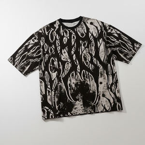 Camiseta con logo personalizado, lavado ácido, tela jersey 100% algodón de alto gramaje, hombros caídos, secado rápido, para venta al por mayor - Product Image 1