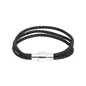 สร้อยข้อมือหนังโบโลสำหรับผู้ชายมาใหม่สร้อยข้อมือสแตนเลส - Product Image 1