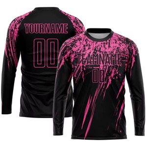 Custom Sublimated <b>Soccer</b> Jersey Long Sleeve Moisture Wicking Breathable Team Name Printed Front Athletic Fit Unisex All Seasons - Product Image 3