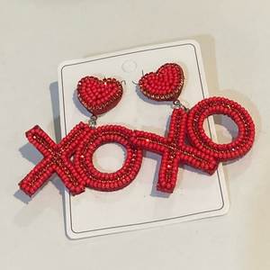 Boucles d'oreilles pendantes longues et légères, brodées de perles de rocaille faites à la main, pour soirée, à la mode - Product Image 5