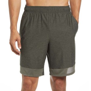 <b>Men</b> Solid Color Quick Dry <b>Bermuda</b> <b>Shorts</b> Elastic Waist Knitted Polyester Casual Workout <b>Shorts</b> with Pockets - Product Image 6