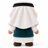Jouet en peluche personnalisé Leehom, personnage de dessin animé homme arabe, en velours, OEM, figurine humaine douce sans rembourrage, conception de logo personnalisé, cadeau