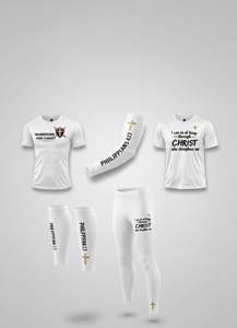 Ensemble de compression sportive haut de gamme – Maillot, pantalon et manchons pour bras/jambes – Impression par sublimation, vêtements de performance athlétique respirants - Product Image 1