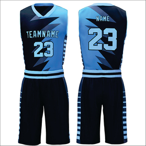 Ensemble d'uniformes de basketball respirants couleur personnalisée avec impression du nom de l'équipe, manches courtes en polyester premium - Product Image 1