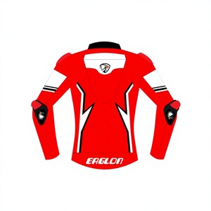 Unisex Custom Motorcycle Cowhide Leather Track <b>Racing</b> <b>Jacket</b>/Chaqueta CE Level 2 Armor Waterproof Quick Dry | OEM Manufacturer - Product Image 2