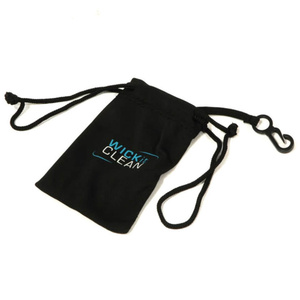 Étui à lunettes en microfibre Sakana, noir, rectangulaire, design simple et doux pour le rangement des lunettes - Product Image 3