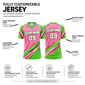 Maillot de baseball personnalisé à col en V, manches courtes, impression par sublimation, évacuation de l'humidité, 100% polyester, unisexe adulte, design avec nom d'équipe - Product Image 6