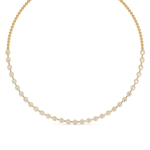 Collar de Diamantes Cultivados en Laboratorio, Estilo Tenis, Media Eternidad, para Mujer y Hombre, Regalo, Joyería de Compromiso, Plata de Ley, 9KT, 10KT, 14KT, 18KT - Product Image 2