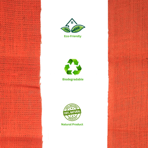 Tela de arpillera de yute teñida de naranja de alta calidad Tela natural biodegradable de 38 pulgadas para trabajos artesanales, decoración y fabricación de bolsas - Product Image 4