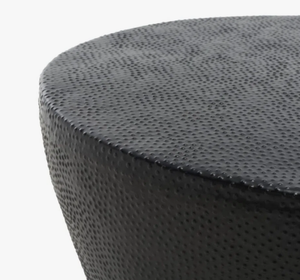 Atractiva mesa de centro martillada redonda de Metal de hierro, mesa auxiliar, mesa de consola tradicional con acabado negro, muebles para habitación de Hotel - Product Image 3