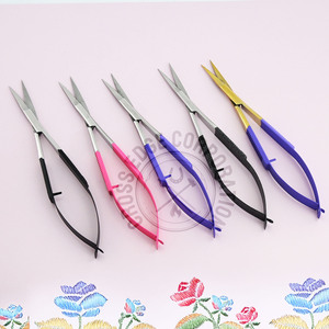 Tijeras para cejas y pestañas hechas en fábrica, tijeras para cortar el cabello, tijeras para cortar cutículas, tijeras para recortar el resorte, herramienta de extensión pequeña y afilada - Product Image 1