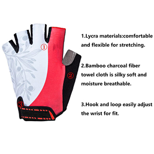 Gants de cyclisme légers d'été à demi-doigts pour la course sur route, durables, avec conception flexible et antidérapante - Product Image 4