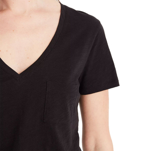 Camiseta Vintage Blanca para Mujer, Cuello en V, Manga Corta, Corte Holgado, Tejido Jersey, Hecha con 100% Algodón Peinado y Hilado en Anillo Airlume - Product Image 4