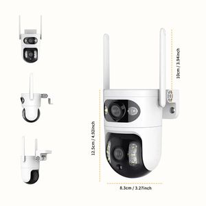 Telecamera di Sicurezza Panoramica e Dettagliata ad Alta Definizione con Doppio Obiettivo e Collegamento Solare per Monitoraggio Completo - Product Image 2