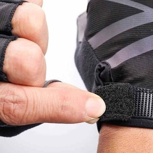 Gants de cyclisme unisexes de haute qualité, à doigts complets, respirants, compatibles écran tactile, avec fermeture éclair, en polyester/coton/cuir, logo personnalisé pour - Product Image 4