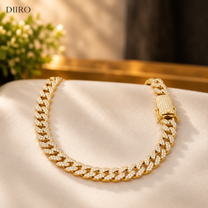 Hip Hop Moissanite Cuban Link <b>Chain</b> <b>Iced</b> <b>Out</b> Brilliant Round Cut Necklace 925 Sterling Silver Gold Plated Unisex - Product Image 2