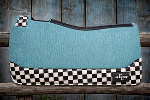 Tapis de selle de dressage en feutre fait main antichoc |   Tapis de cheval en laine robuste avec cuir renforcé, couleur et taille personnalisables - Product Image 3