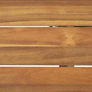 Tavolo da Pranzo da Esterno in Legno di Acacia e Base in Metallo, Design Elegante in Teak - Product Image 3